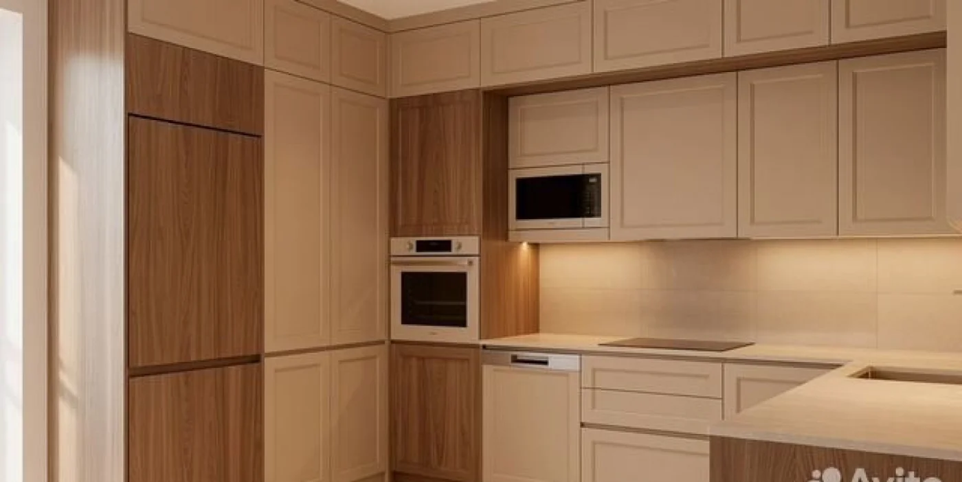 Угловая кухня на заказ ЛДСП МДФ эмаль 395х260х57 см