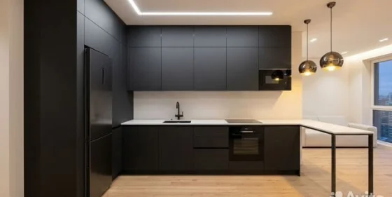 Угловая кухня на заказ ЛДСП МДФ эмаль 395х260х57 см
